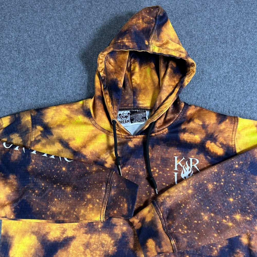 DREAM x KRUZADER "Find Your Fire" Sublimated Tie-Dye Style Unisex Hoodie Size L - Picture 7 of 10